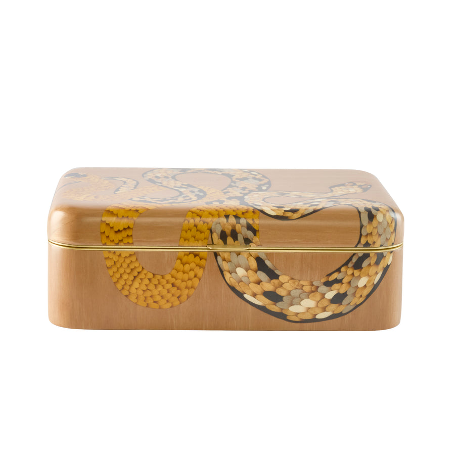 Snake Print Marquetry Box - Medium