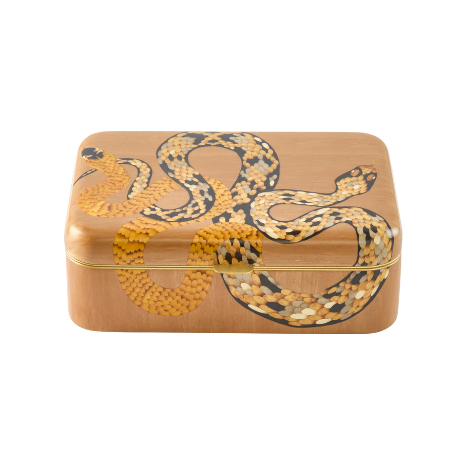 Snake Print Marquetry Box - Medium