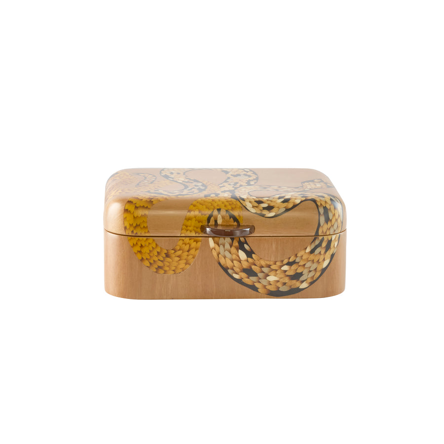 Snake Print Marquetry Box - Small