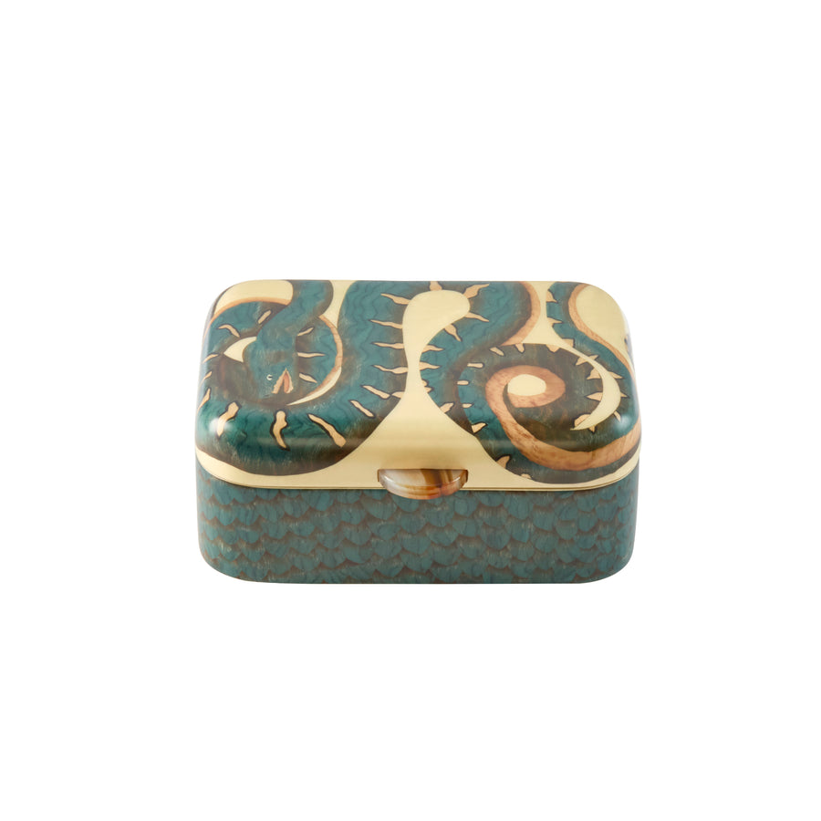 Blue Snake Marquetry Box - Small