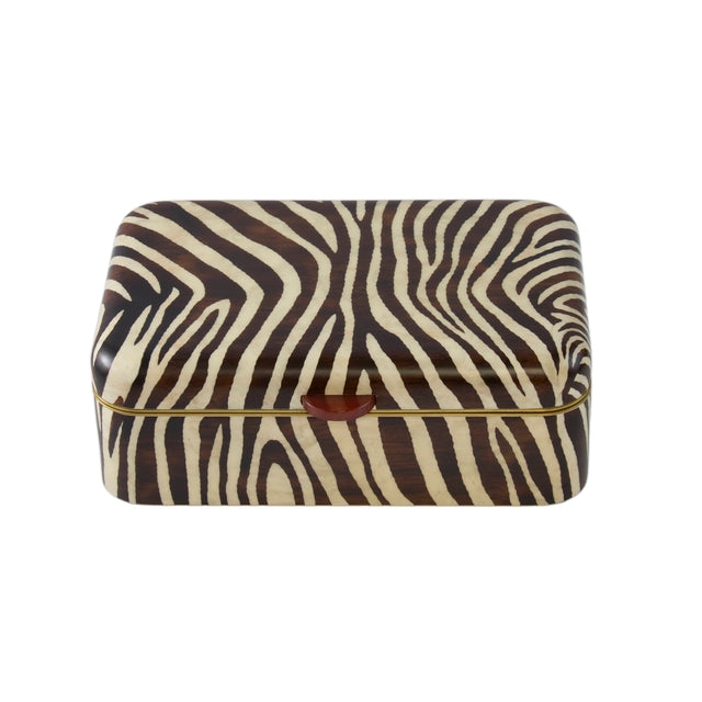 Silvia Furmanovich - Medium Rectangular Zebra Motif Marquetry Box