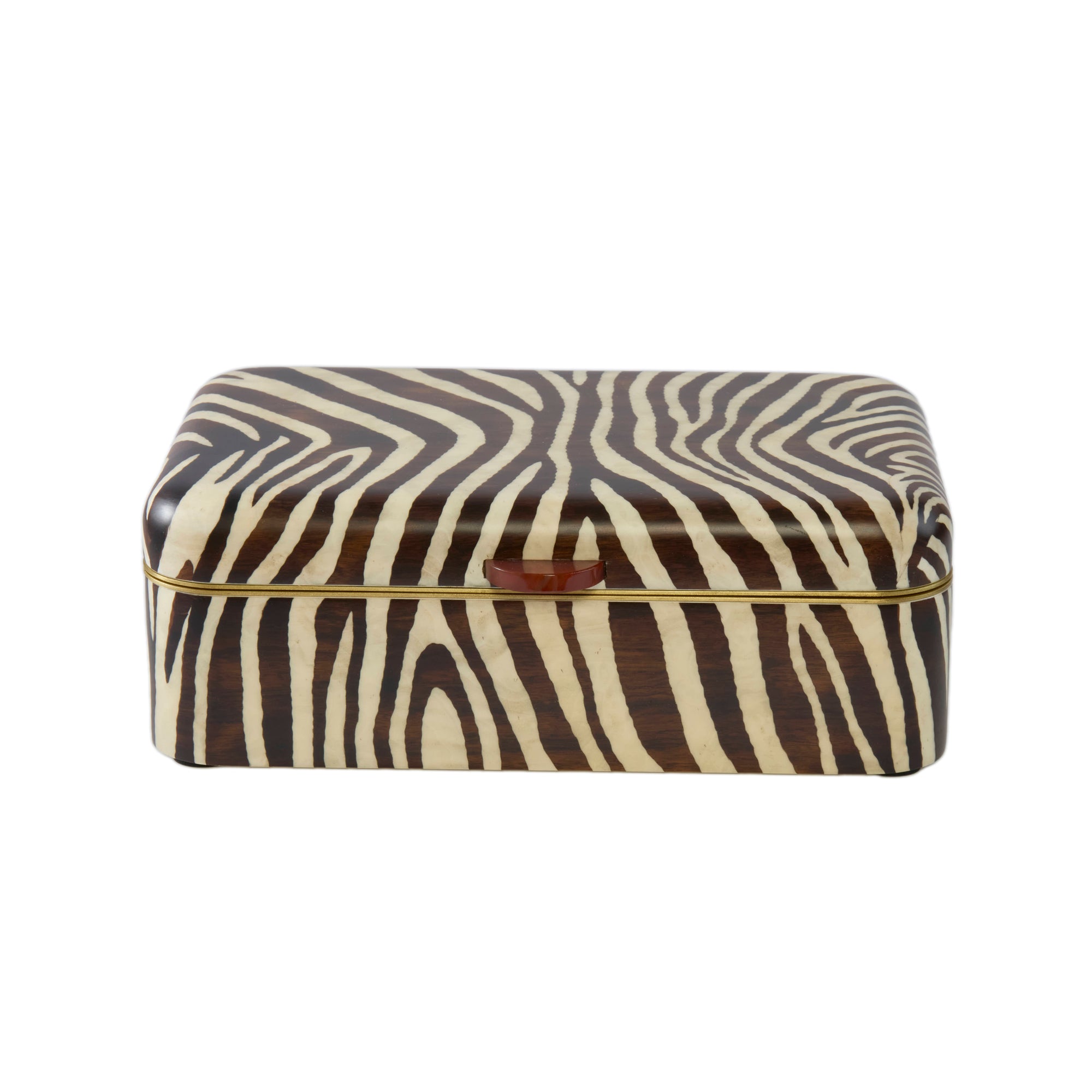 Silvia Furmanovich - Medium Rectangular Zebra Motif Marquetry Box