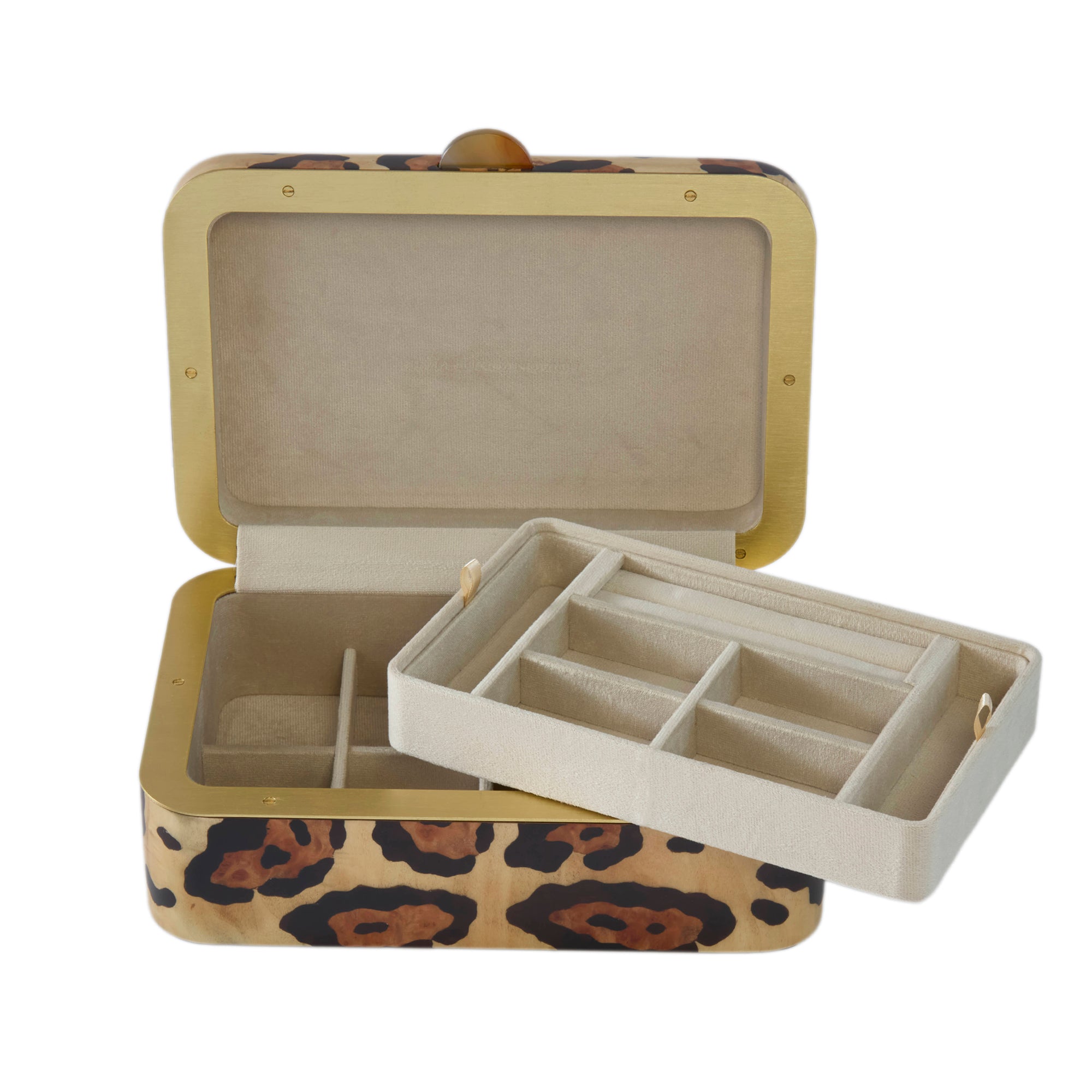 Silvia Furmanovich - Medium Jaguar Print Marquetry Box