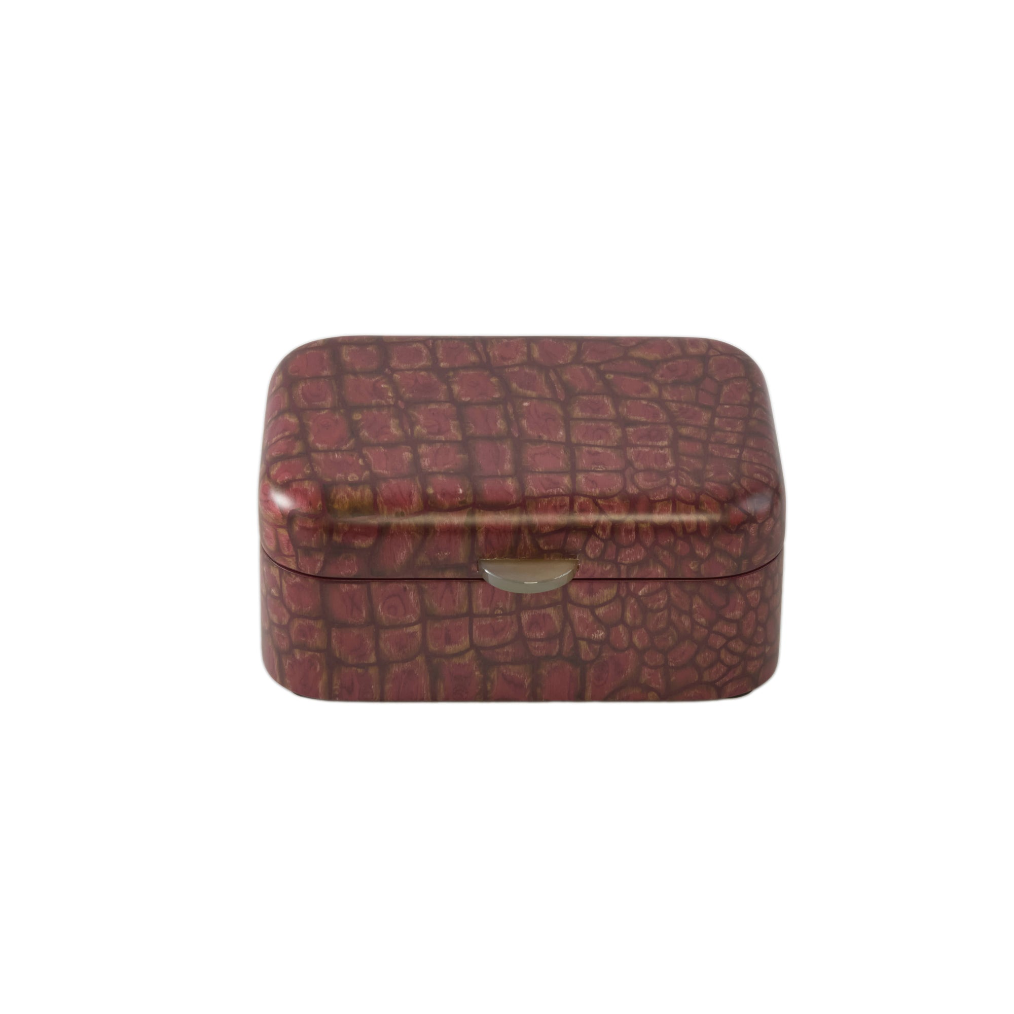Silvia Furmanovich - Small Rectangular Crocodile Motif Marquetry Box