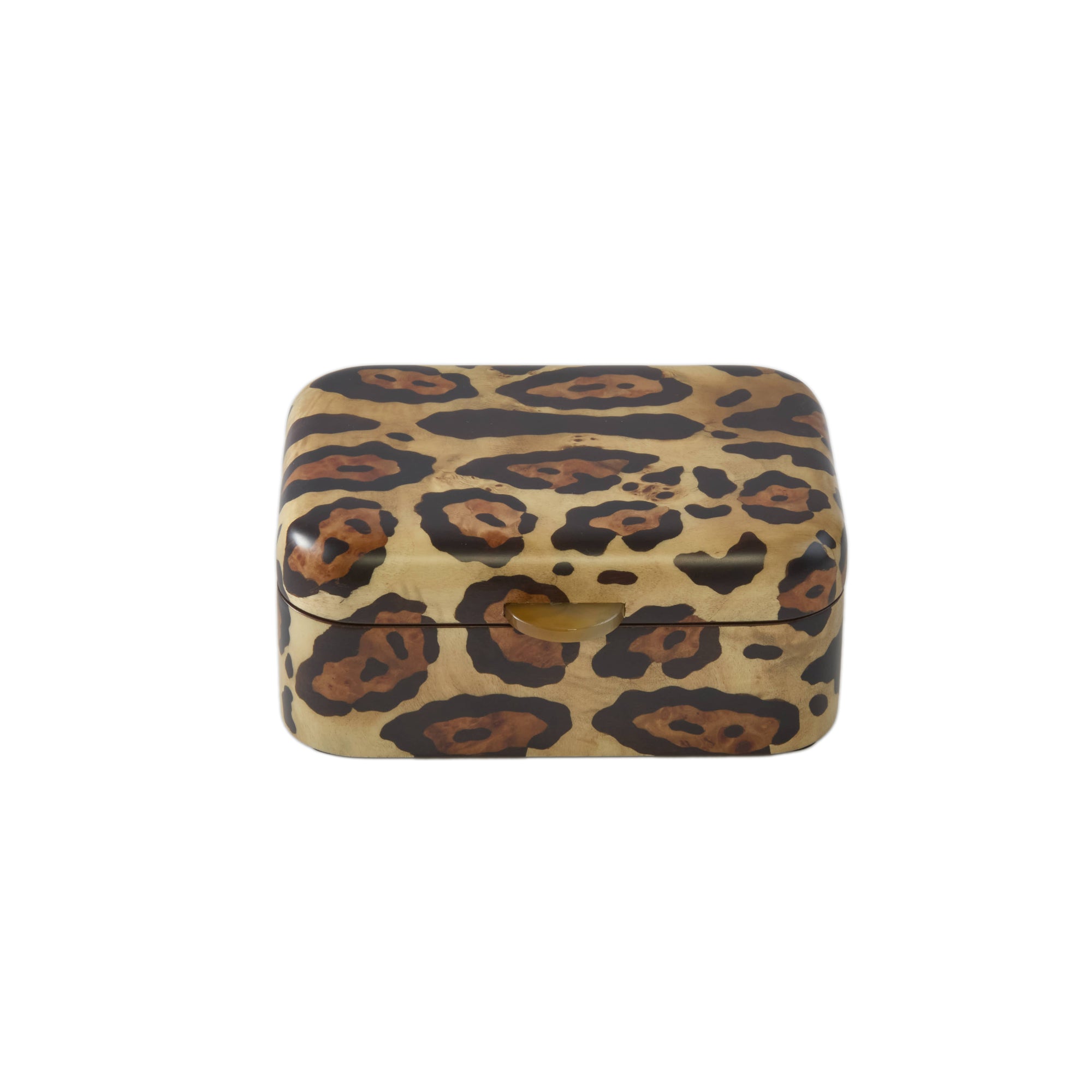 Silvia Furmanovich - Small Rectangular Leopard Motif Marquetry Box