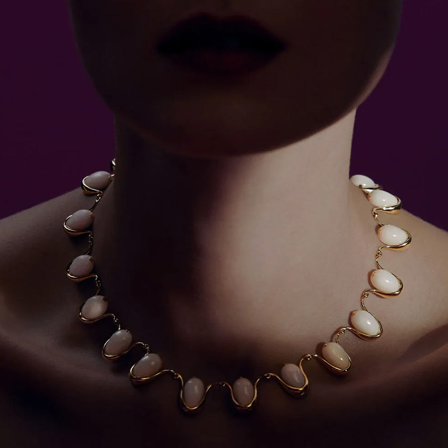 Sauer Urutu Tarsila Necklace - Necklaces - Broken English Jewelry on model