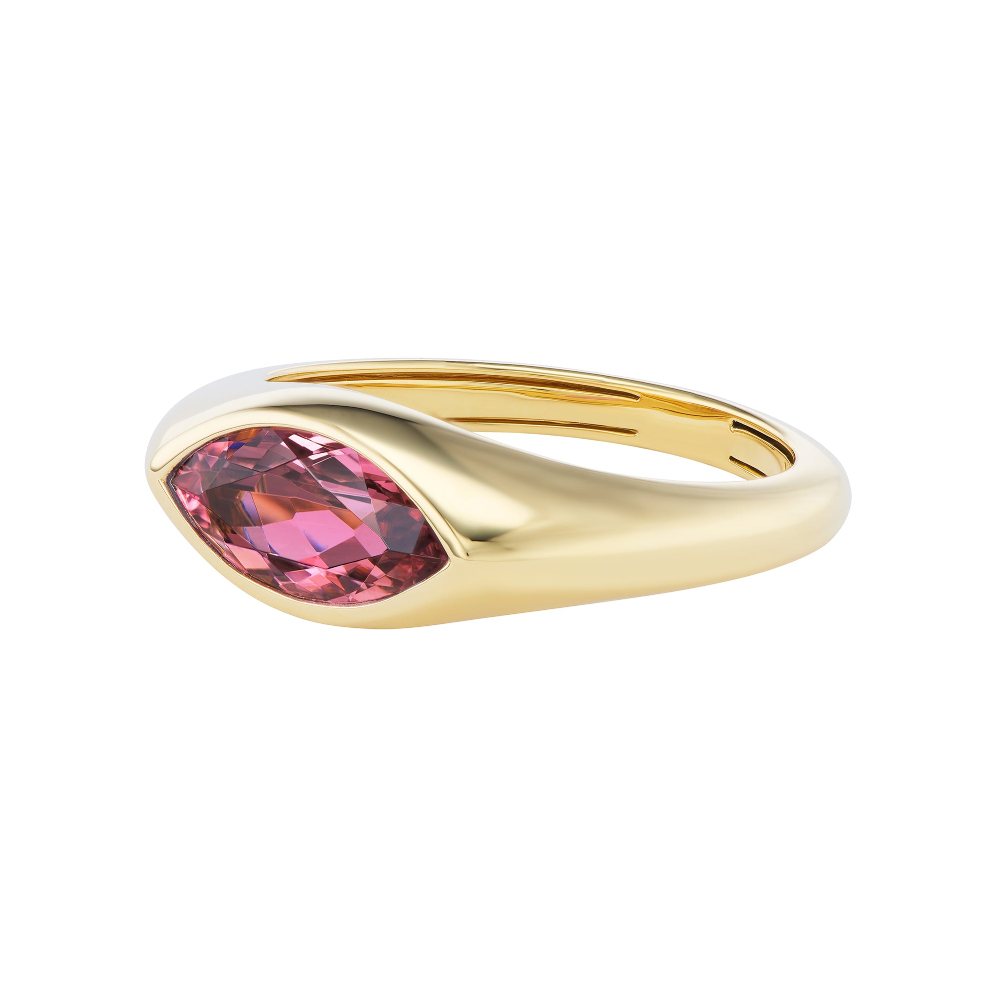 Pink Tourmaline Marquis Ring