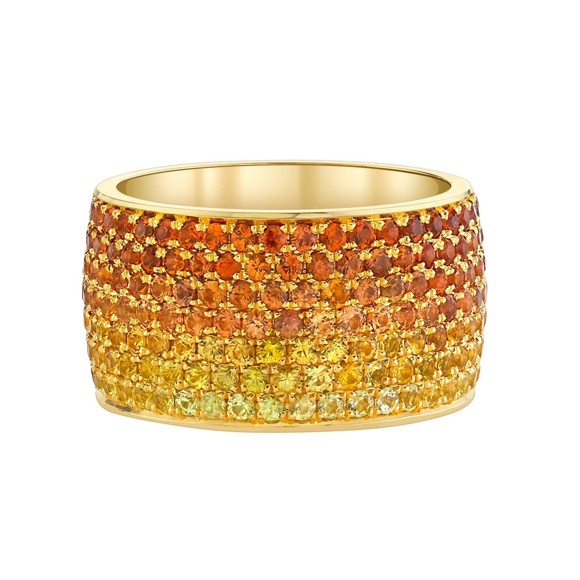 Yellow Sapphire Sunrise Ombre Ring