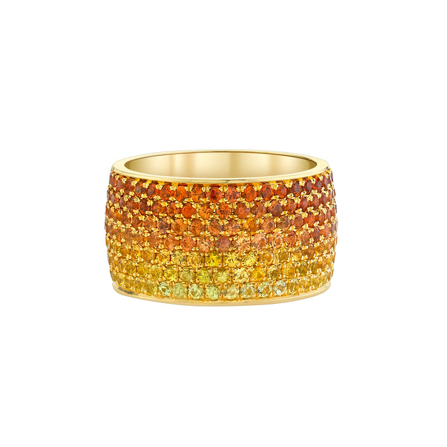 Yellow Sapphire Sunrise Ombre Ring