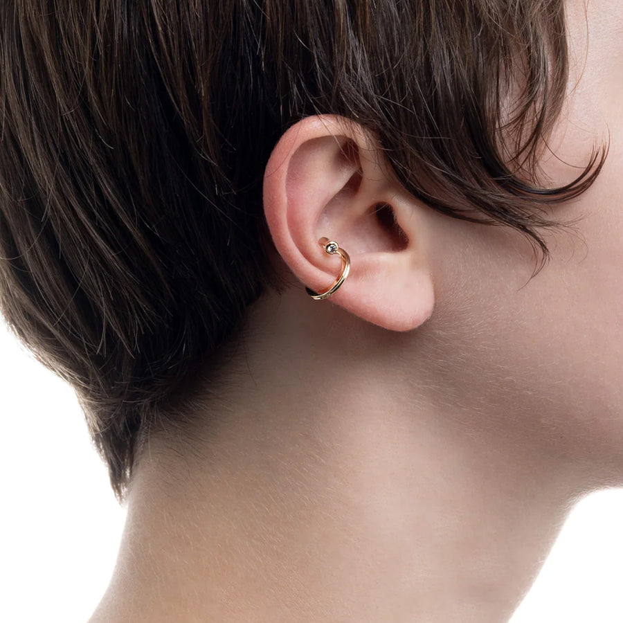 Hirotaka Drosera Ear Cuff - Earrings - Broken English Jewelry on model