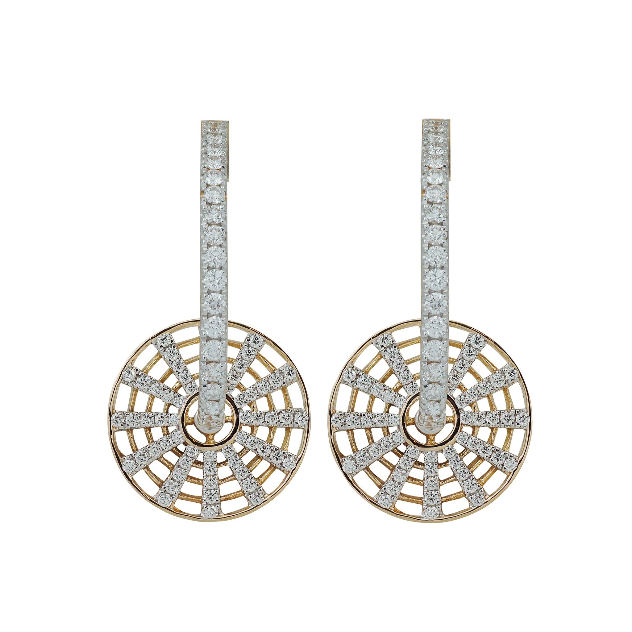 Diamond Twist Kaleidoscope Drop Earrings