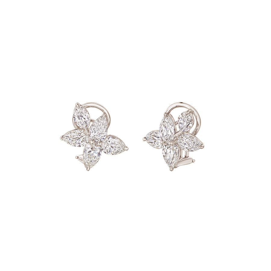 American Beauty Five Diamond Cluster Earrings