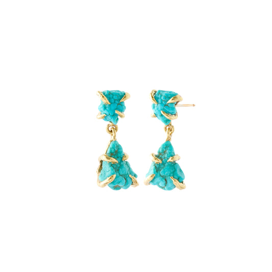 2 Drop Earrings - Turquoise - Main Img