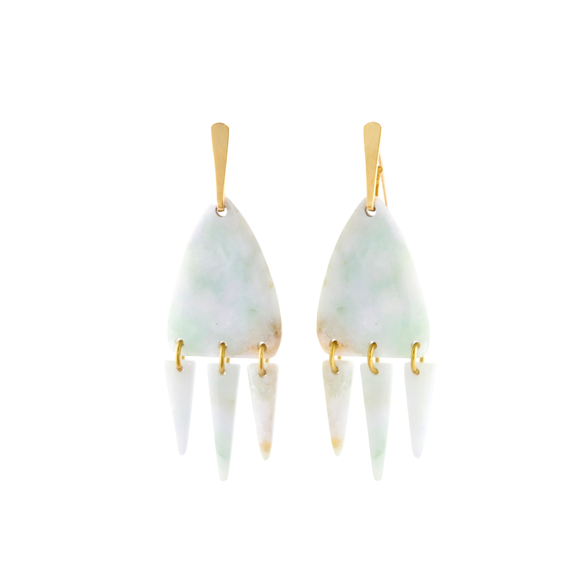 Four Directions Earrings - Lavender Jade
