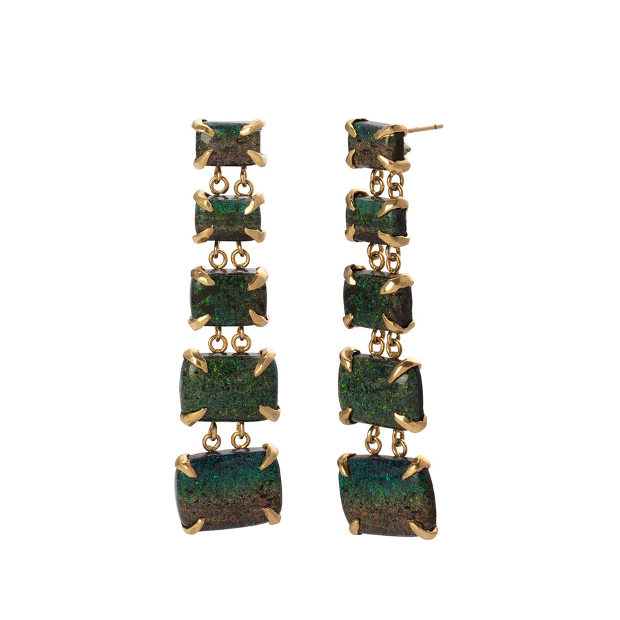 Lisa Eisner Jewelry Black Opal 5 Drop Earrings front view