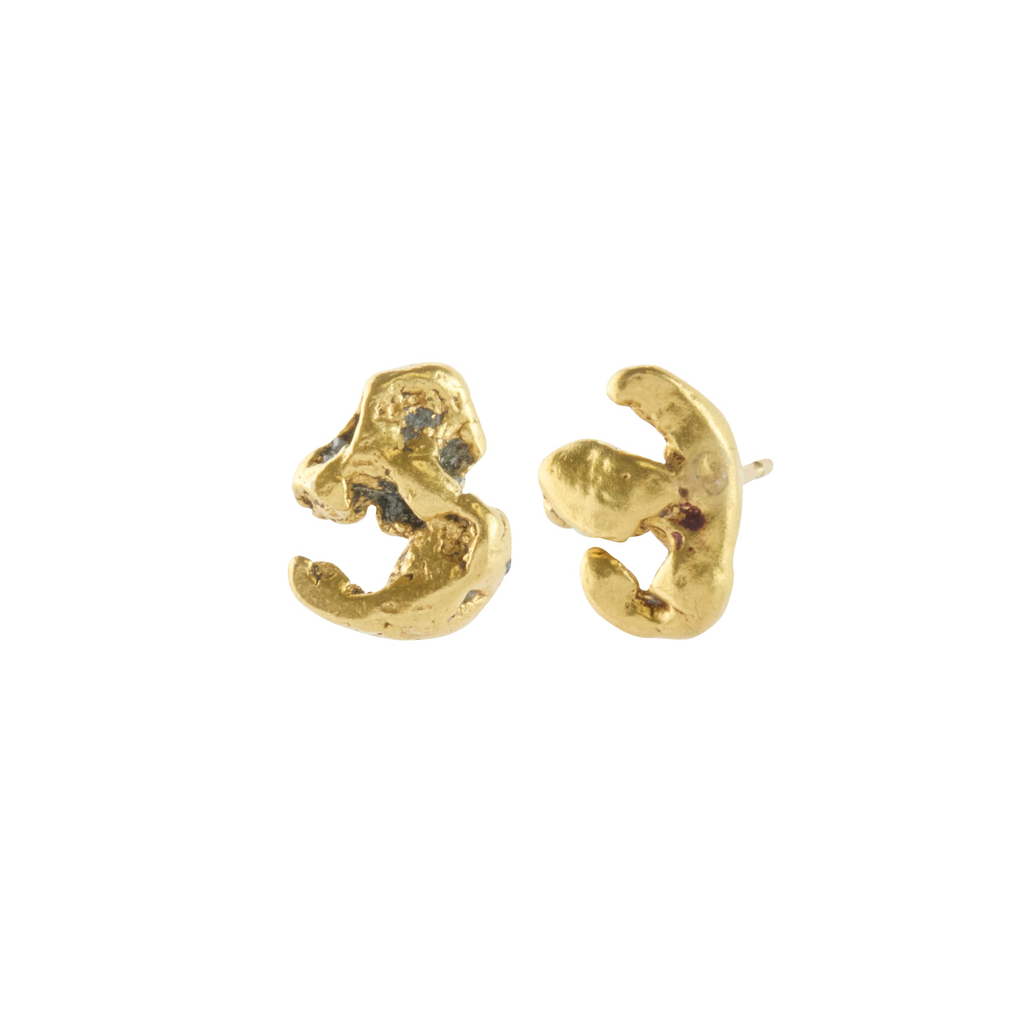 Gold Nugget Studs
