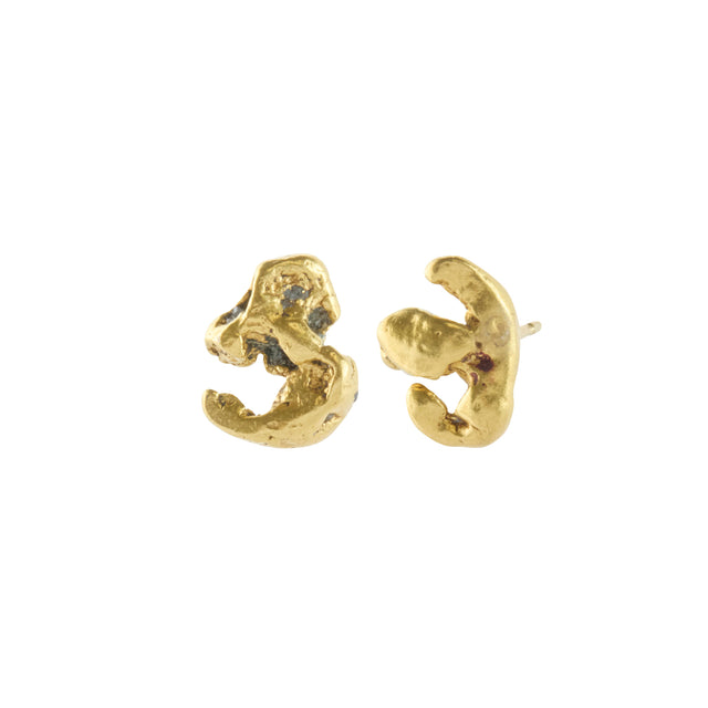 Gold Nugget Studs
