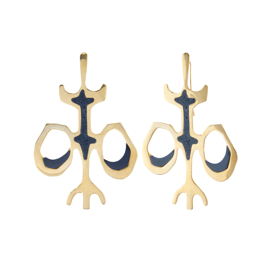 Wyoming Ojai Earrings - Black Jade