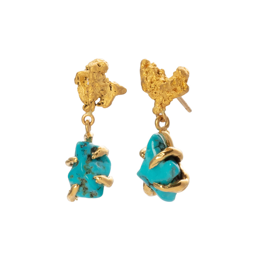 Lisa Eisner Jewelry Red Mountain Turquoise Earrings front view