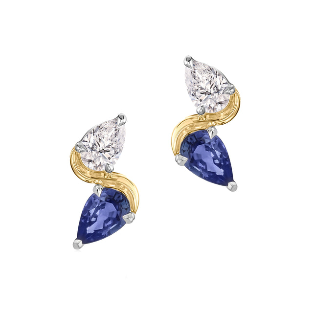 Knife Edge Stud Earrings