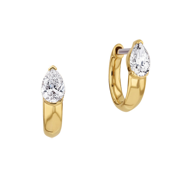 Pear Huggie Earrings