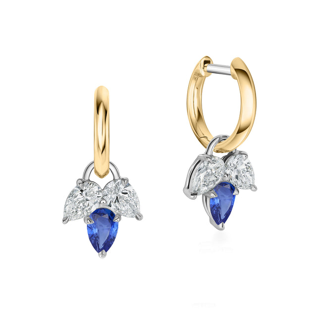 Triple Leaf Huggie Earrings