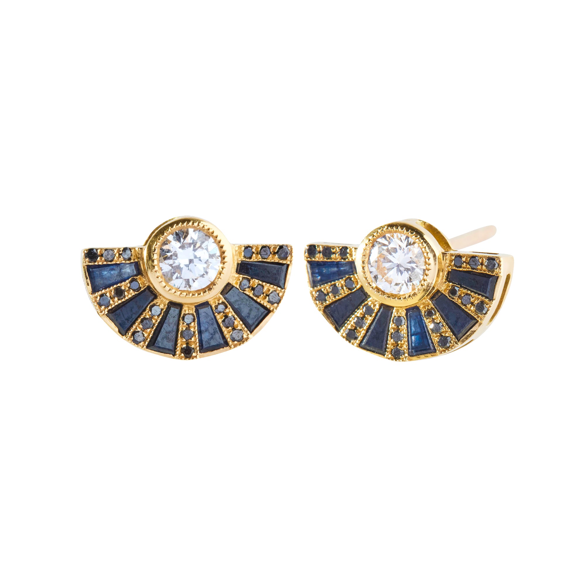 Diamond Arch Stud Earrings