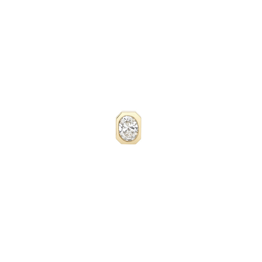 Lizzie Mandler Mini Oval Diamond Stud Earring - Earrings - Broken English Jewelry