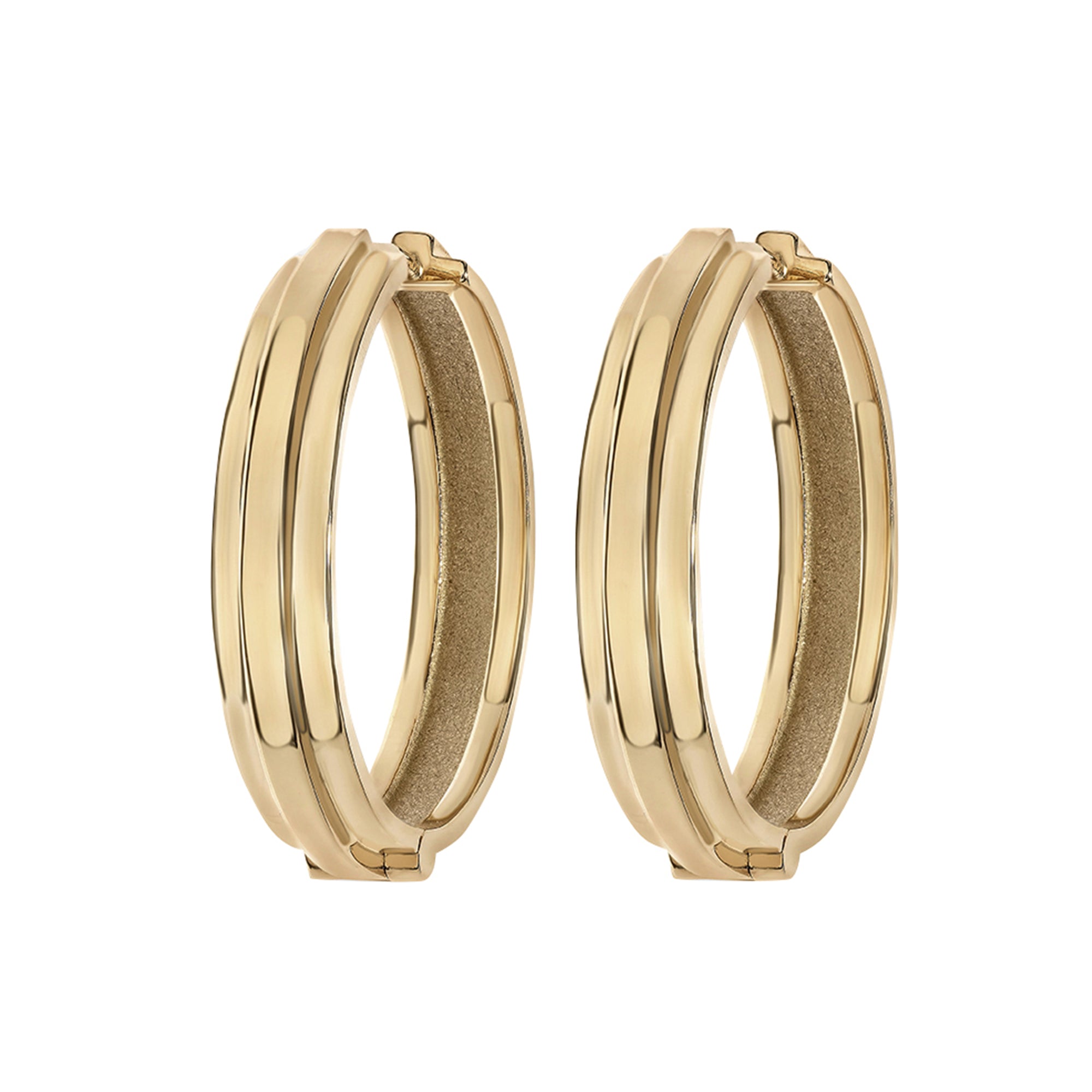 Azlee - Staircase 3-Tier Hinged Hoop Earrings