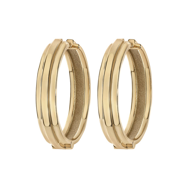 Azlee - Staircase 3-Tier Hinged Hoop Earrings