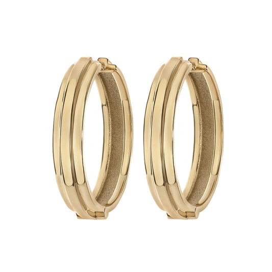 Staircase 3-Tier Hinged Hoop Earrings - Main Img