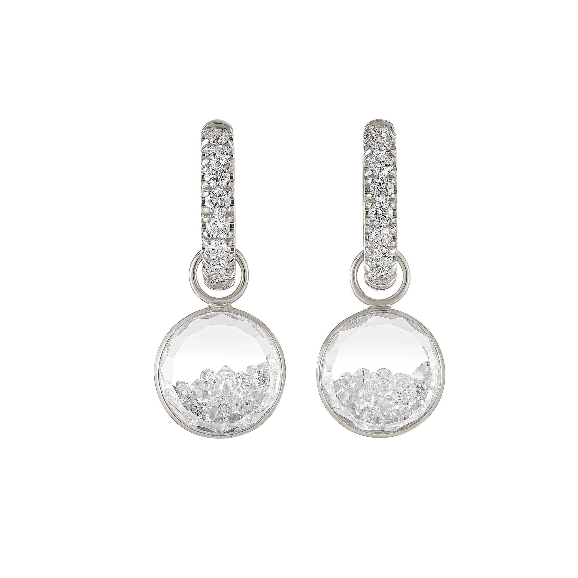 Diamond Kaleidoscope Shaker Core Gala Huggie Earrings