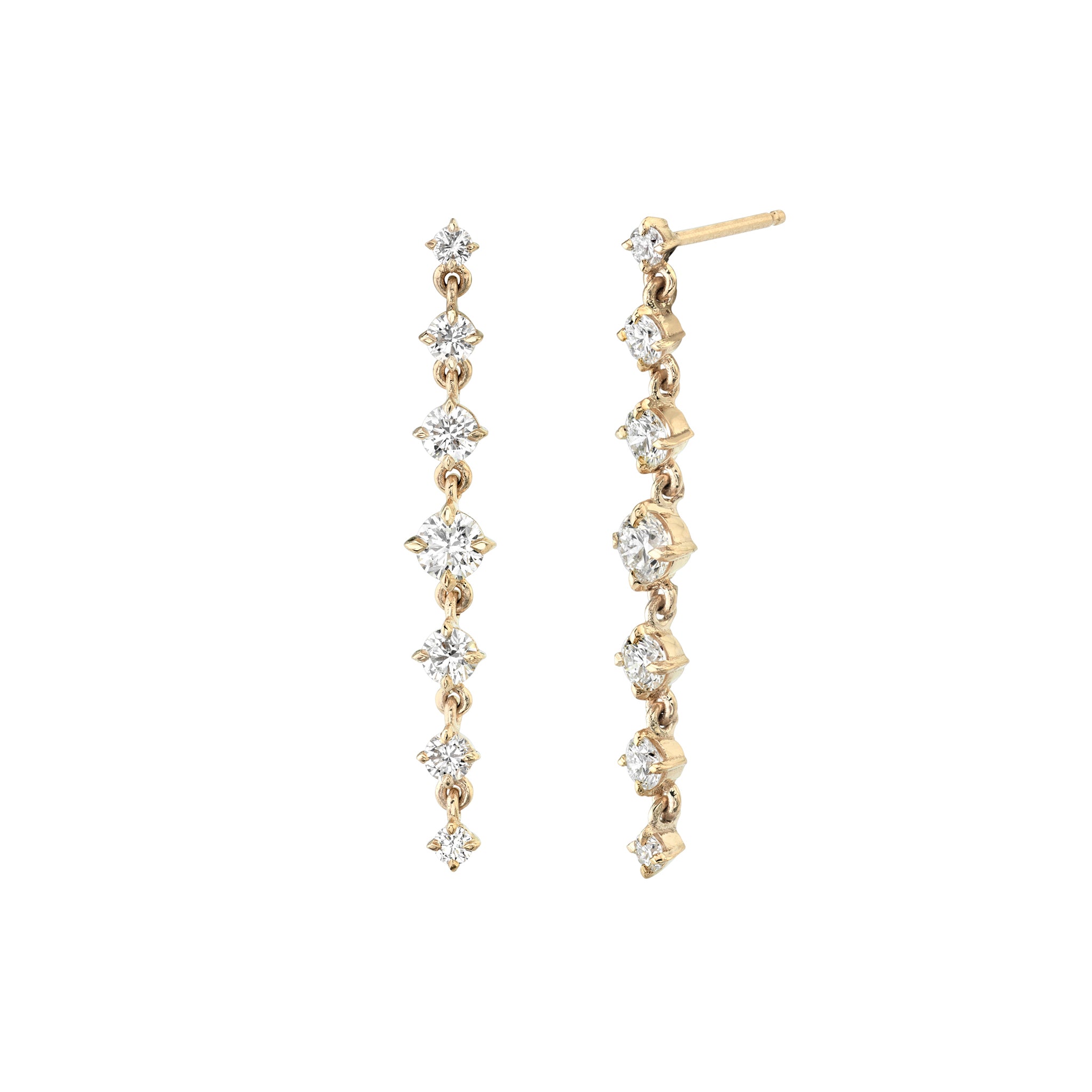 Diamond Eclat Graduating Seven Drop Earrings