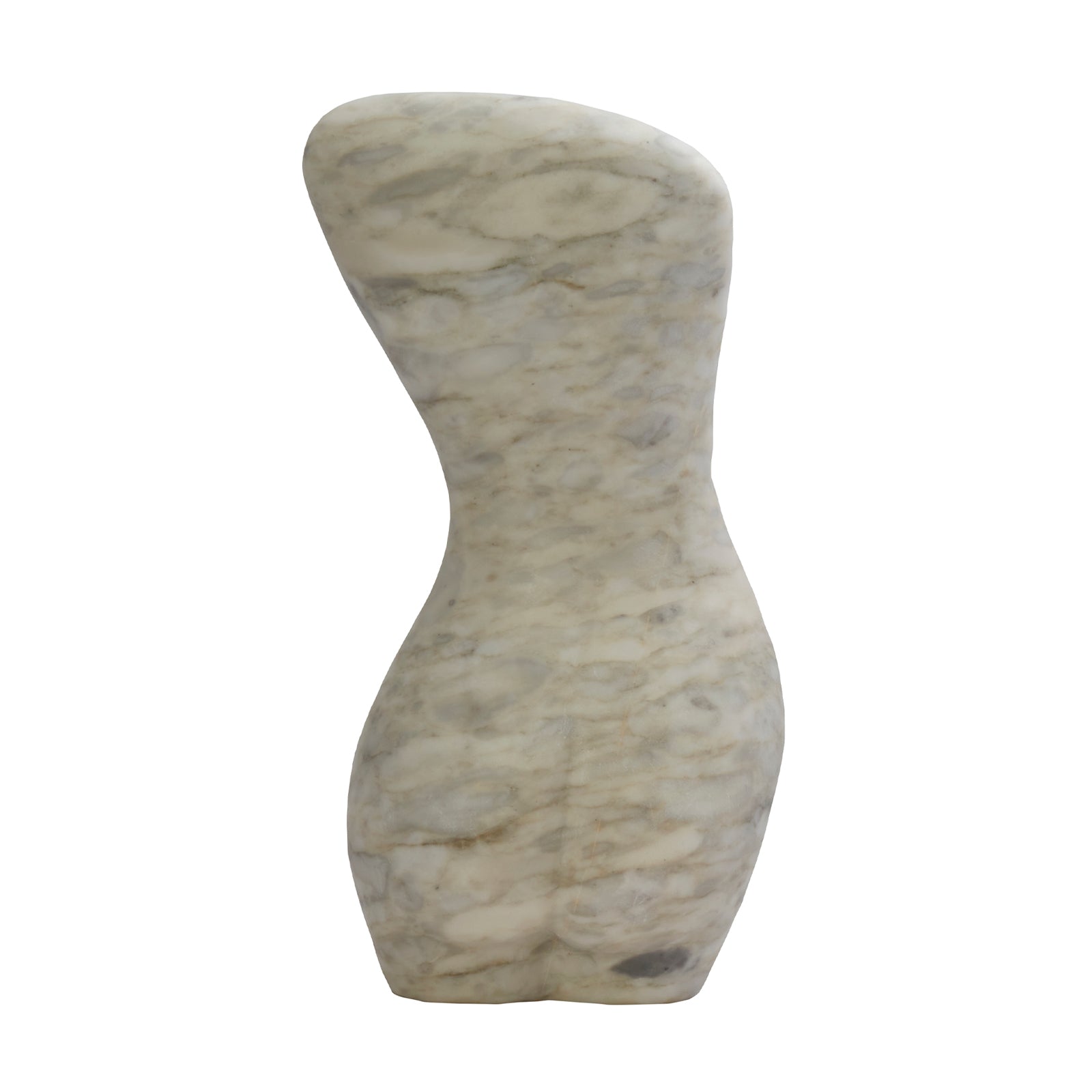 BE Home Creme Swirl Marble Standing Lady Figure  back view