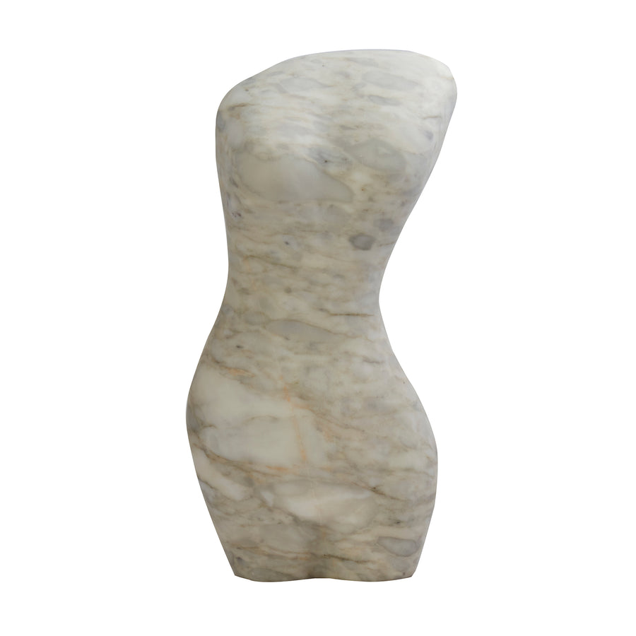 BE Home Creme Swirl Marble Standing Lady Figure  front view