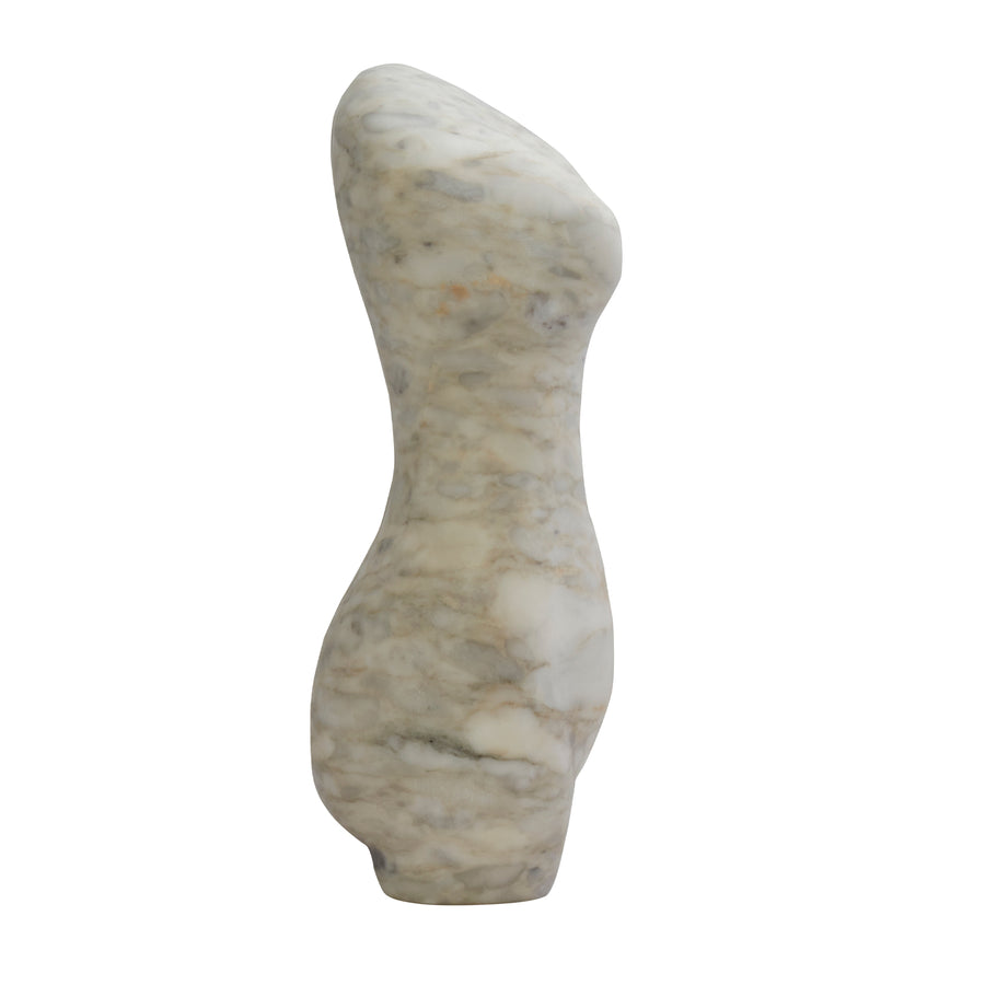 BE Home Creme Swirl Marble Standing Lady Figure  side view