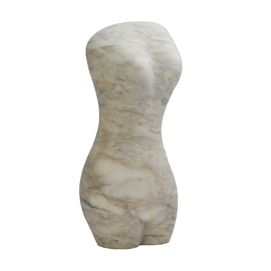BE Home Creme Swirl Marble Standing Lady Figure  angle view