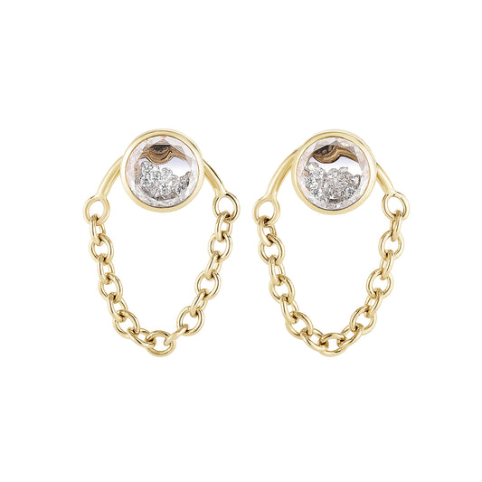 Diamond Kaleidoscope Shaker Bamba Earrings - Main Img