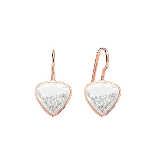Pair Naipe Heartish Shaker Earrings 18K Rose Gold - Main Img