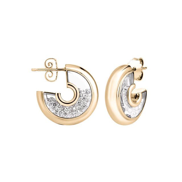 Diamond Kaleidoscope Shaker Letra 15 Earrings