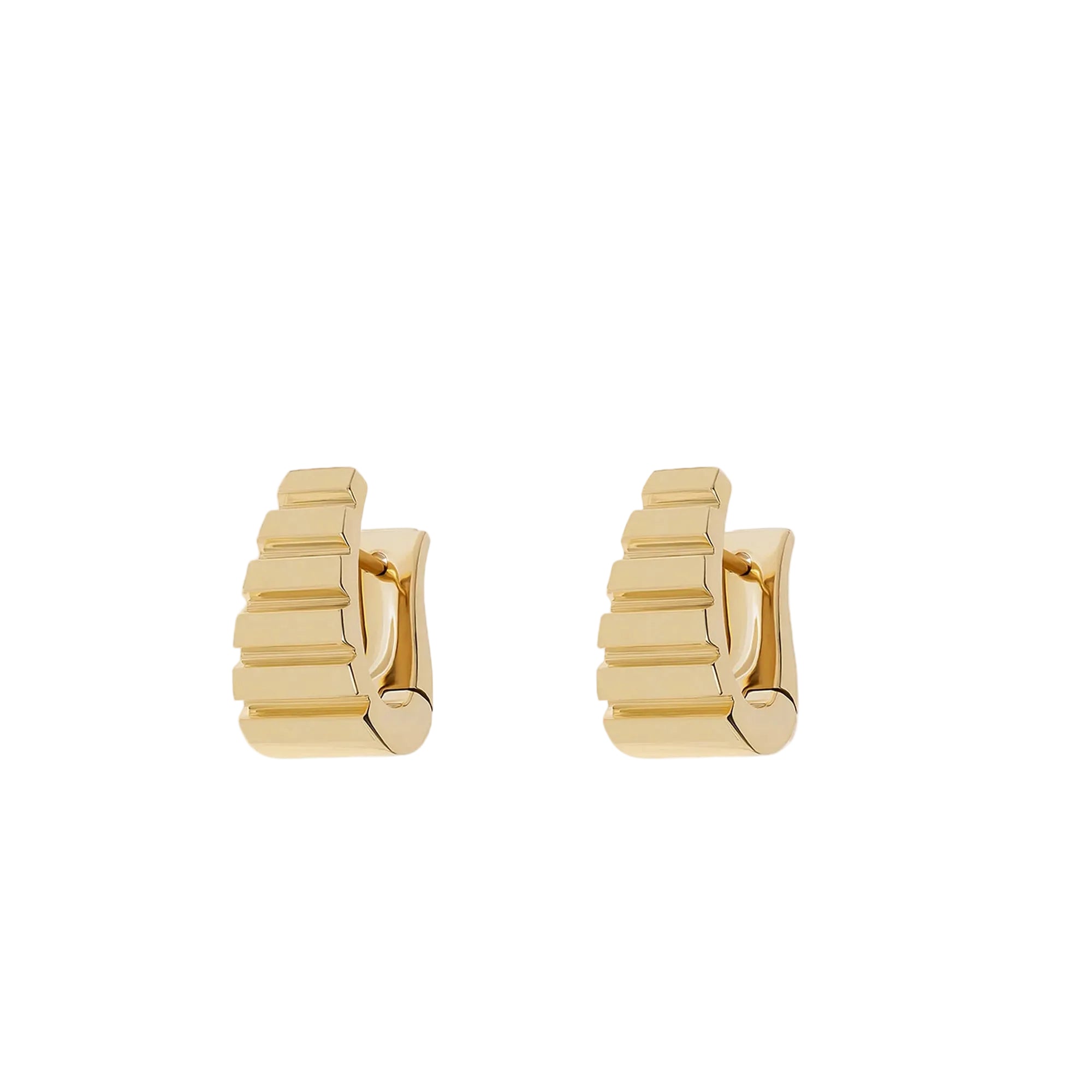 Large Escalier Plain Hoops in 18K Yellow Gold