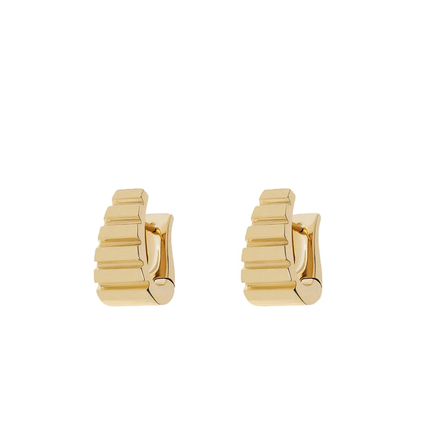 Large Escalier Plain Hoops in 18K Yellow Gold