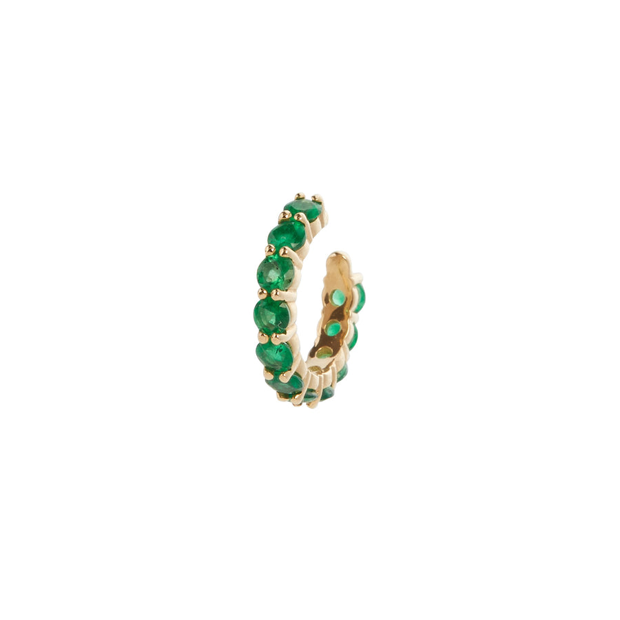 Carbon & Hyde Emerald Sparkler Ear Cuff - Earrings - Broken English Jewelry angled view