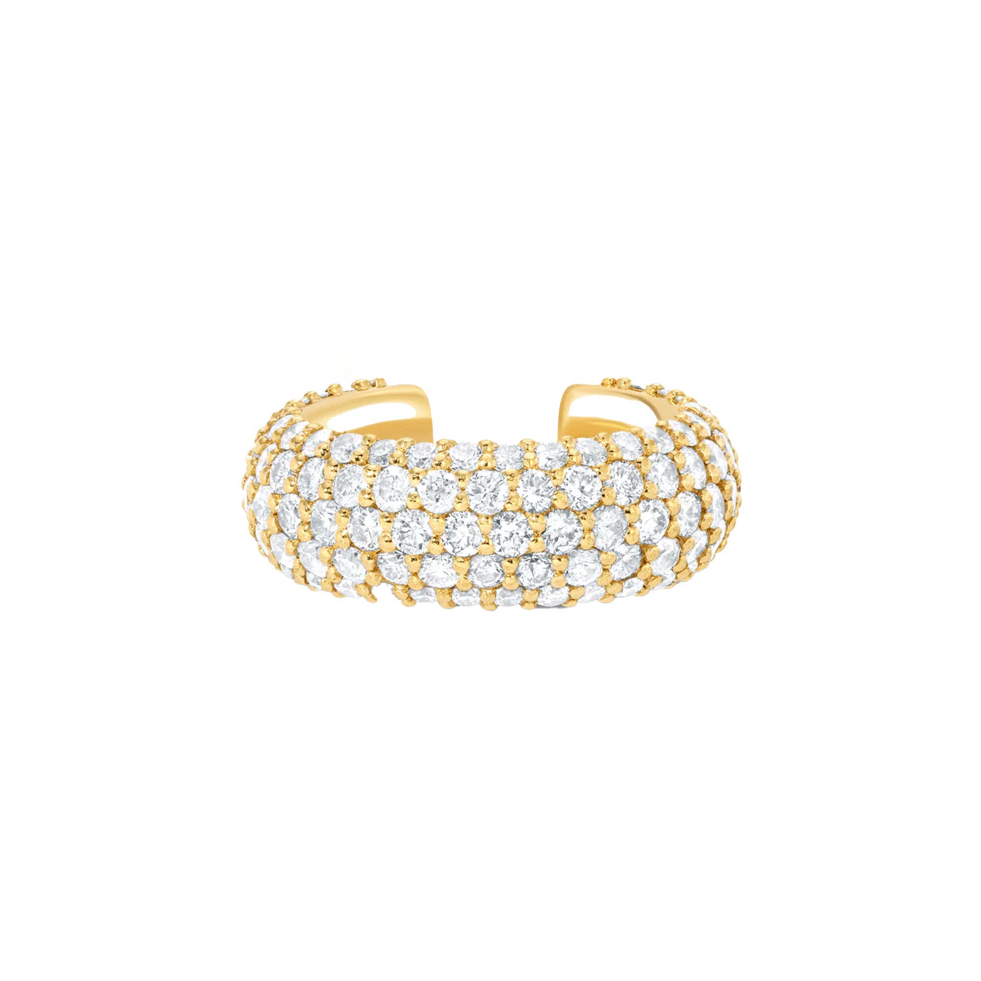Pave Diamond Bombe Ear Cuff