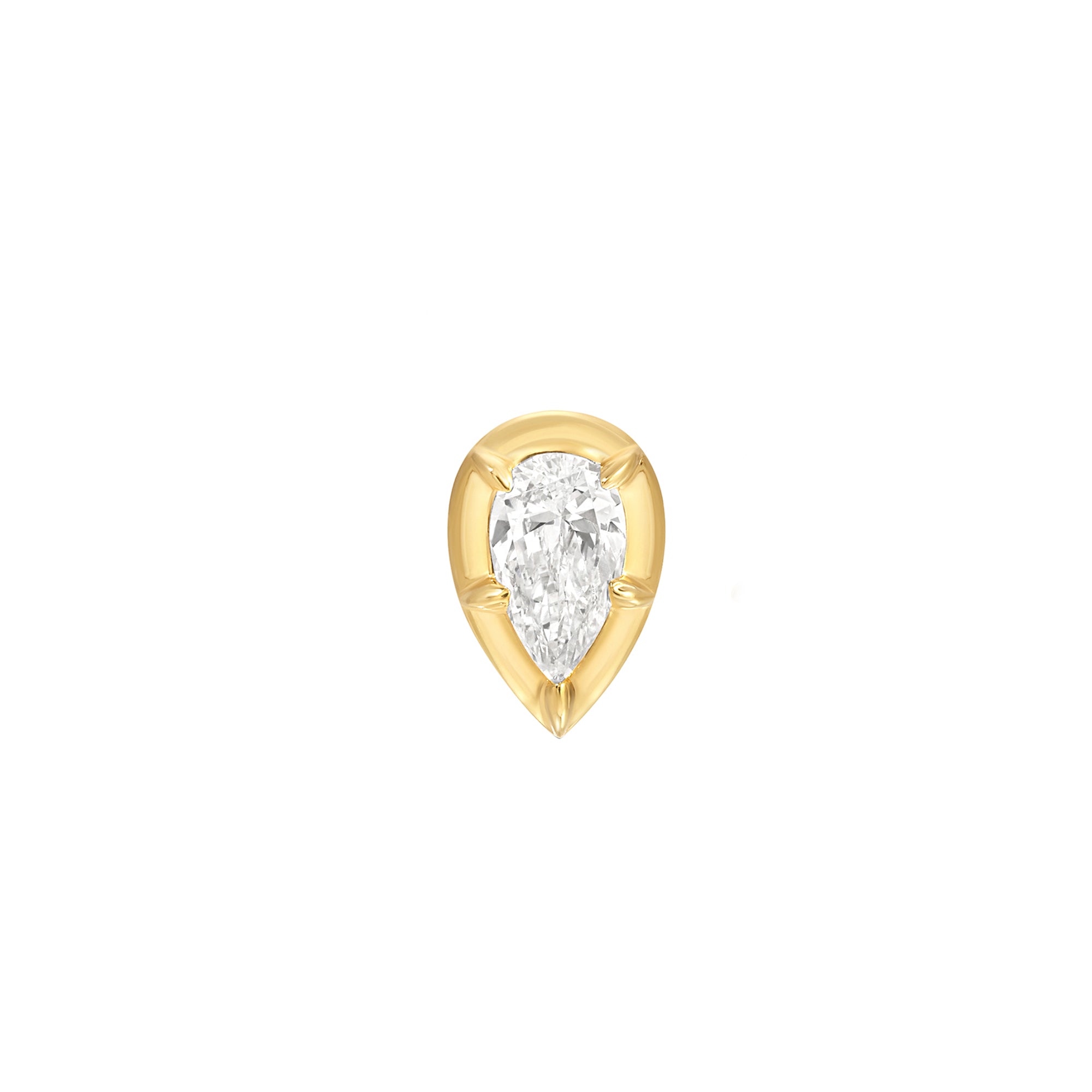 Carbon & Hyde - Pear Diamond Rosette Stud Earring