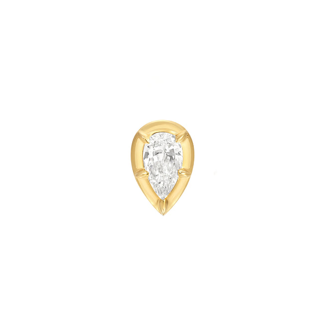 Carbon & Hyde - Pear Diamond Rosette Stud Earring