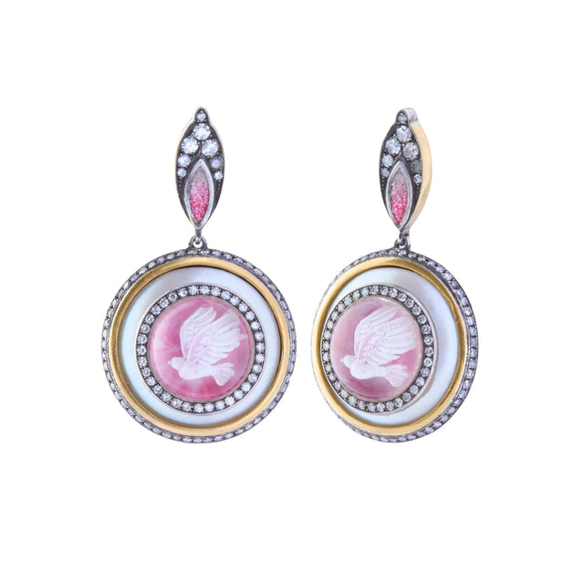 Carved Rock Drop Earrings