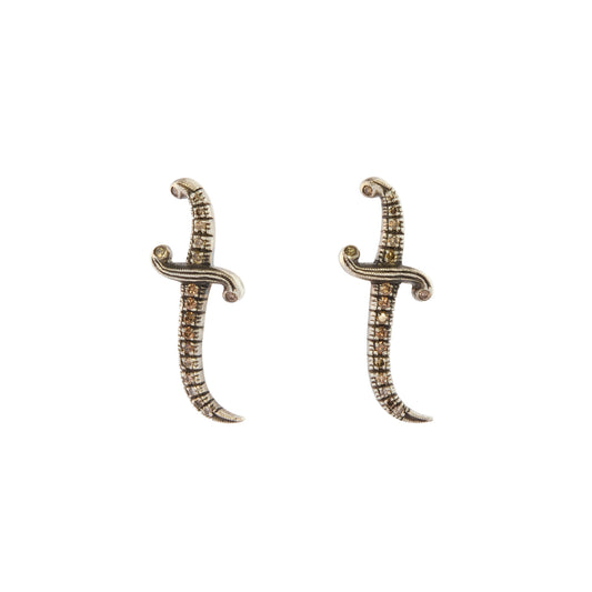 Fancy Diamond Dagger Studs - Main Img
