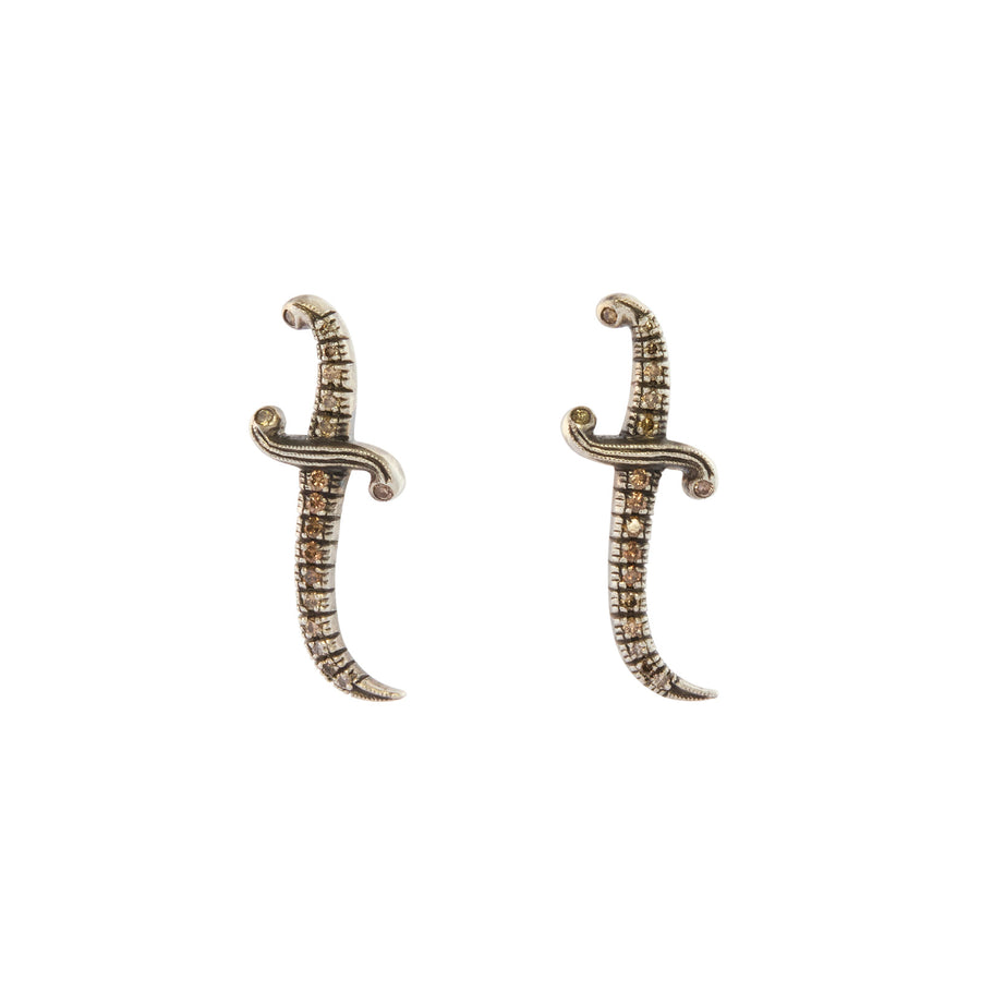 Sevan Bıçakçı Fancy Diamond Dagger Studs - Earrings - Broken English Jewelry