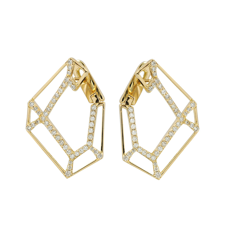 Kavant & Sharart Origami Link No 5 Earrings - Earrings - Broken English Jewelry front view